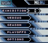 Image du menu du jeu NBA In The Zone sur Nintendo Game Boy Color