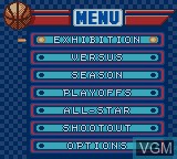 Image du menu du jeu NBA In the Zone 2000 sur Nintendo Game Boy Color