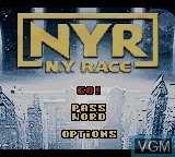 Image du menu du jeu NYR - New York Race sur Nintendo Game Boy Color