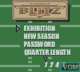 Image du menu du jeu NFL Blitz sur Nintendo Game Boy Color