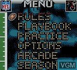 Image du menu du jeu NFL Blitz 2001 sur Nintendo Game Boy Color