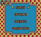 Image du menu du jeu Noddy and the Birthday Party sur Nintendo Game Boy Color