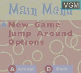 Image du menu du jeu *NSYNC - Get to the Show sur Nintendo Game Boy Color