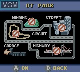 Image du menu du jeu Pocket GT sur Nintendo Game Boy Color