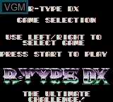 Image du menu du jeu R-Type DX sur Nintendo Game Boy Color