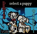 Image du menu du jeu 102 Dalmatians - Puppies to the Rescue sur Nintendo Game Boy Color