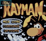 Image du menu du jeu Rayman - Mister Dark no Wana sur Nintendo Game Boy Color