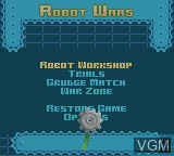 Image du menu du jeu Robot Wars - Metal Mayhem sur Nintendo Game Boy Color