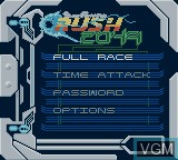 Image du menu du jeu San Francisco Rush 2049 sur Nintendo Game Boy Color