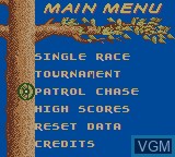Image du menu du jeu 4x4 World Trophy sur Nintendo Game Boy Color