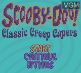 Image du menu du jeu Scooby-Doo! Classic Creep Capers sur Nintendo Game Boy Color