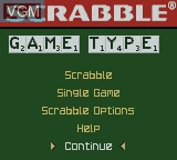 Image du menu du jeu Scrabble sur Nintendo Game Boy Color