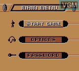 Image du menu du jeu Action Man - Search for Base X sur Nintendo Game Boy Color