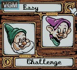 Image du menu du jeu Snow White and the Seven Dwarfs sur Nintendo Game Boy Color