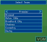 Image du menu du jeu Soccer Manager sur Nintendo Game Boy Color