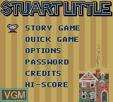 Image du menu du jeu Stuart Little - The Journey Home sur Nintendo Game Boy Color