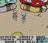 Image du menu du jeu Adventures of the Smurfs, The sur Nintendo Game Boy Color