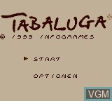 Image du menu du jeu Tabaluga sur Nintendo Game Boy Color
