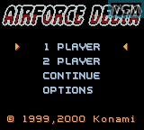 Image du menu du jeu AirForce Delta sur Nintendo Game Boy Color