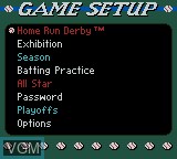 Image du menu du jeu All-Star Baseball 2000 sur Nintendo Game Boy Color