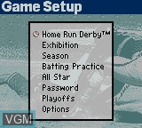 Image du menu du jeu All-Star Baseball 2001 sur Nintendo Game Boy Color