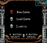 Image du menu du jeu Warriors of Might and Magic sur Nintendo Game Boy Color