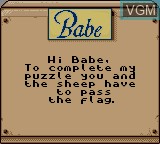 Image du menu du jeu Babe and Friends sur Nintendo Game Boy Color