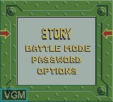 Image du menu du jeu BattleTanx sur Nintendo Game Boy Color