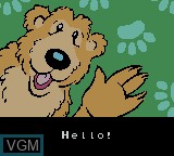 Image du menu du jeu Bear in the Big Blue House sur Nintendo Game Boy Color