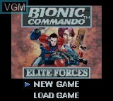 Image du menu du jeu Bionic Commando - Elite Forces sur Nintendo Game Boy Color