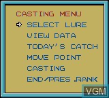 Image du menu du jeu Black Bass - Lure Fishing sur Nintendo Game Boy Color