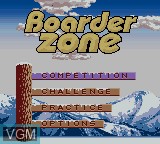 Image du menu du jeu Boarder Zone sur Nintendo Game Boy Color