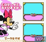 Image du menu du jeu Minnie & Friends - Yume no Kuni o Sagashite sur Nintendo Game Boy Color