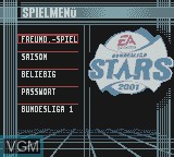 Image du menu du jeu Bundesliga Stars 2001 sur Nintendo Game Boy Color