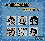 Image du menu du jeu Columns GB - Tezuka Osamu Characters sur Nintendo Game Boy Color