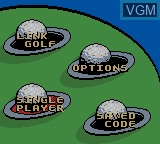 Image du menu du jeu CyberTiger sur Nintendo Game Boy Color