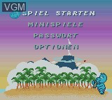 Image du menu du jeu Das Geheimnis der Happy Hippo-Insel sur Nintendo Game Boy Color