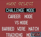 Image du menu du jeu ECW Hardcore Revolution sur Nintendo Game Boy Color