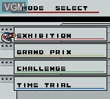 Image du menu du jeu F-1 World Grand Prix sur Nintendo Game Boy Color