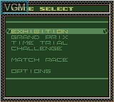Image du menu du jeu F1 World Grand Prix II for Game Boy Color sur Nintendo Game Boy Color