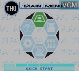Image du menu du jeu FIFA 2000 sur Nintendo Game Boy Color