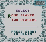 Image du menu du jeu Frogger sur Nintendo Game Boy Color