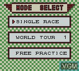 Image du menu du jeu Front Row sur Nintendo Game Boy Color