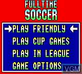 Image du menu du jeu Full Time Soccer sur Nintendo Game Boy Color