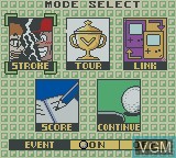 Image du menu du jeu Golf de Oha Suta sur Nintendo Game Boy Color