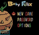 Image du menu du jeu Baby Felix Halloween sur Nintendo Game Boy Color