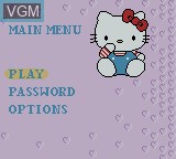 Image du menu du jeu Hello Kitty's Cube Frenzy sur Nintendo Game Boy Color