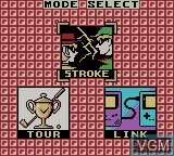 Image du menu du jeu Hole in One Golf sur Nintendo Game Boy Color