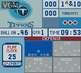 Image in-game du jeu Madden NFL 2001 sur Nintendo Game Boy Color