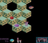 Image in-game du jeu Q*bert sur Nintendo Game Boy Color